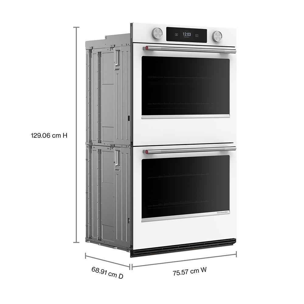 30-inch Smart Electric Double Wall Oven with Assisted Cooking Modes - White