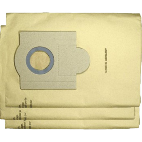 Set of three beige dust collection bags designed for Turbo II vacuum systems in woodworking tools and home improvement