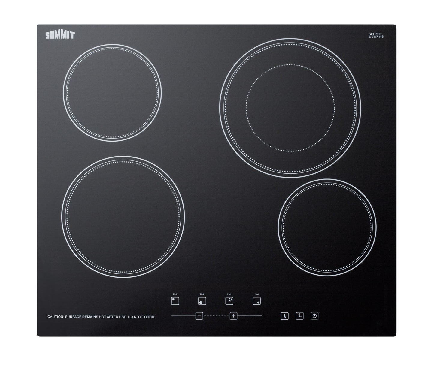 24" Wide 230V 4-Burner Radiant Cooktop