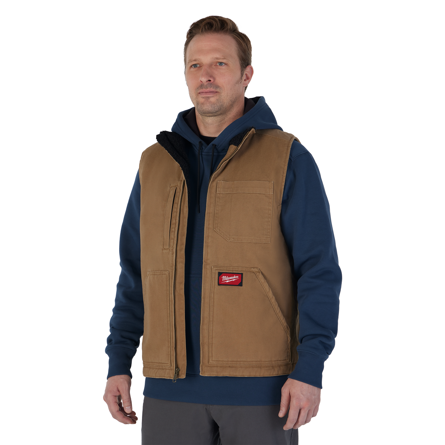 Milwaukee GRIDIRON™ Sherpa-Lined Vest - Brown XL