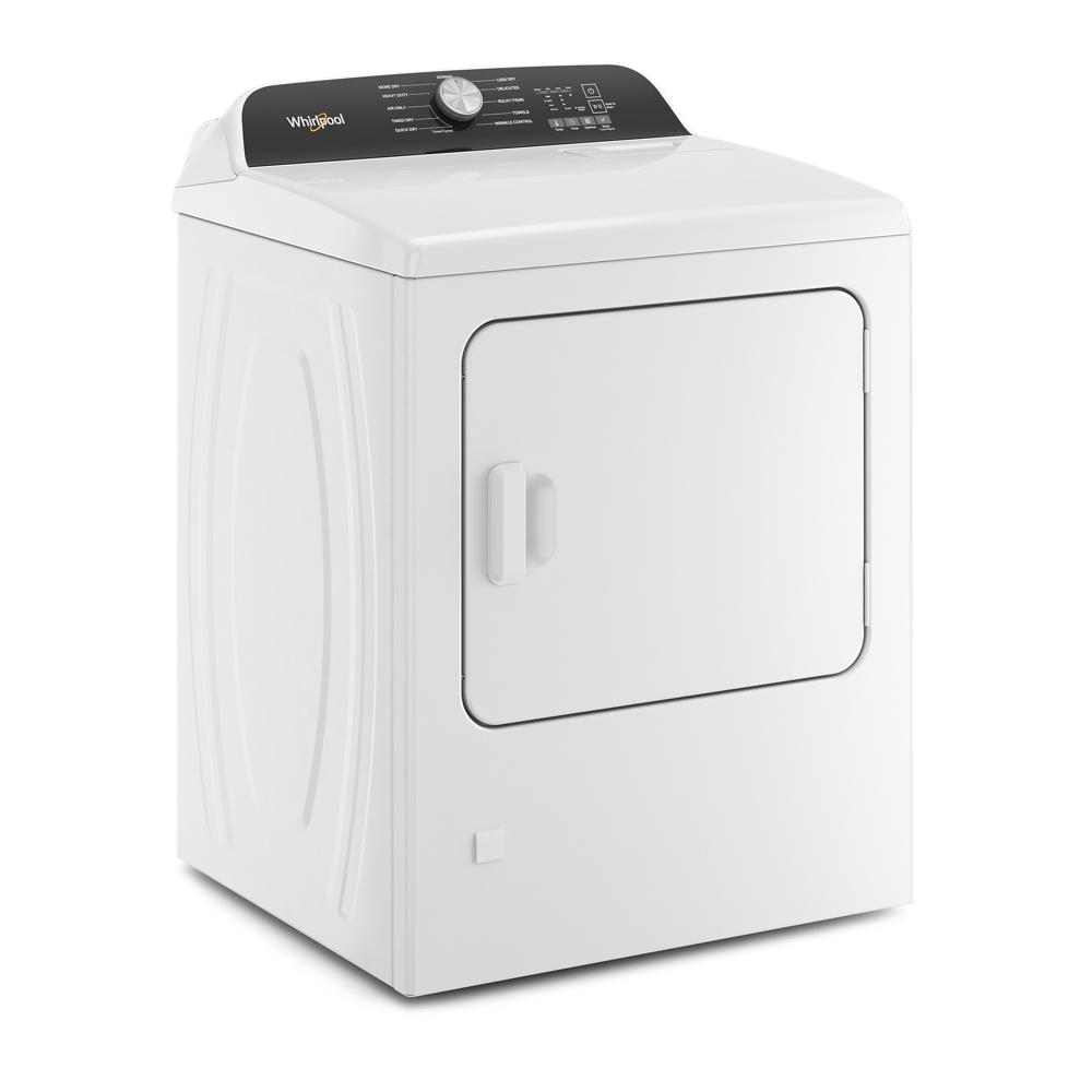 White gas dryer with moisture sensing control and long vent design in Dryers and Gas Dryers collections