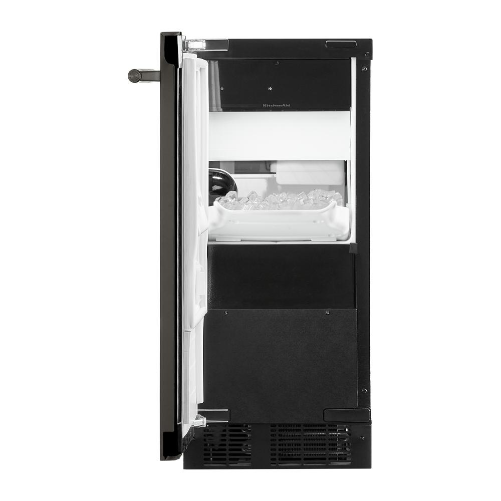 15-Inch Automatic Ice Maker with Clear Ice Technology in Black Ore