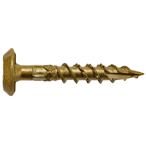 Close-up of brass-toned shoulder washer fastener in hardware and fasteners for home improvement projects under $50 collections