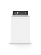 White top load washer with classic control panel and durable design for efficient laundry and home improvement use