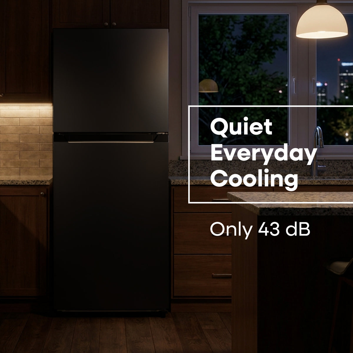 Element Electronics 10.1 cu. ft. Top Freezer Refrigerator - Black, ENERGY STAR (ENR10TFGBB)