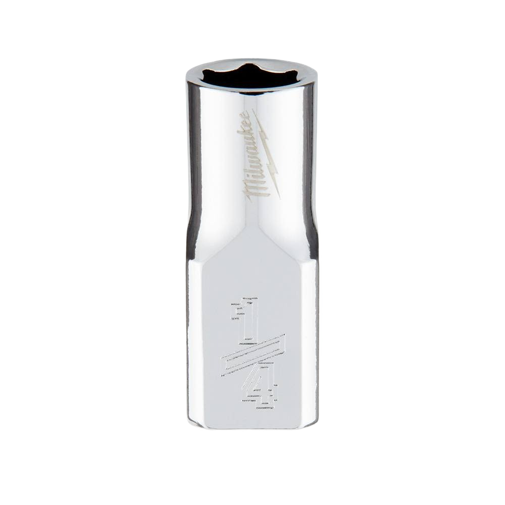 Chrome-finished 1/4-inch 6-point socket with anti-roll FOUR FLAT™ design for sockets and ratchets collection under $50