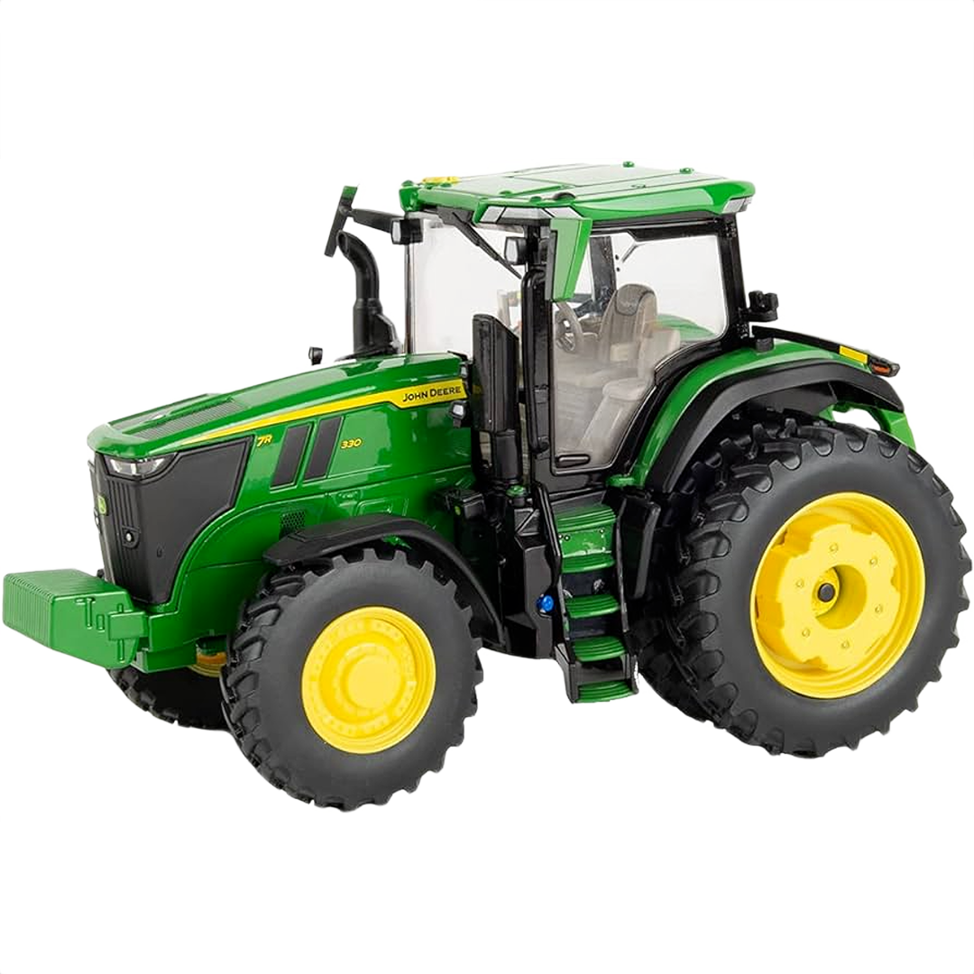 Detailed green and yellow John Deere tractor toy from the Prestige Collection in Vehicles & Remote Controlled Toys category