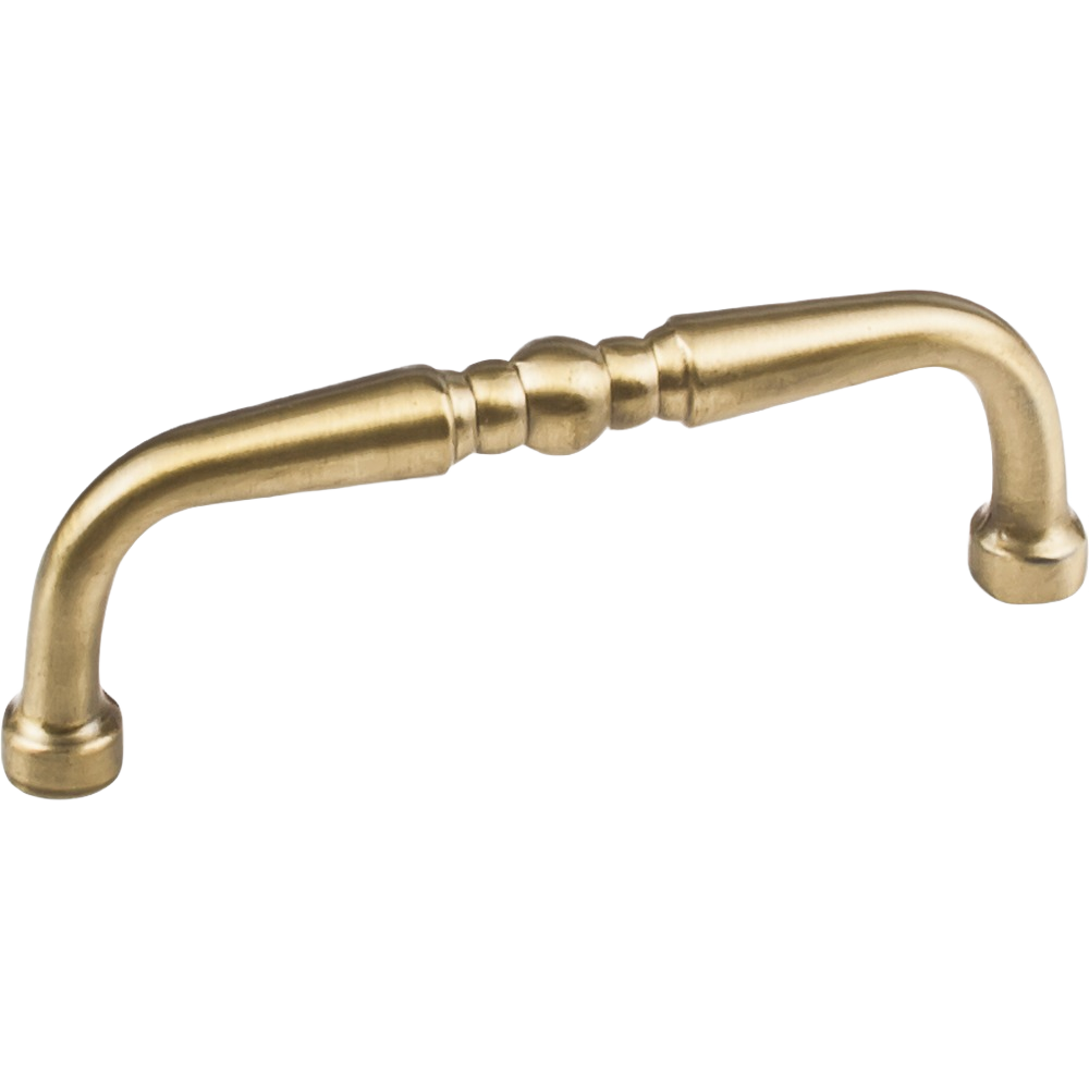 3-inch satin brass cabinet pull with vintage-inspired detailing for furniture hardware and home improvement projects under $50