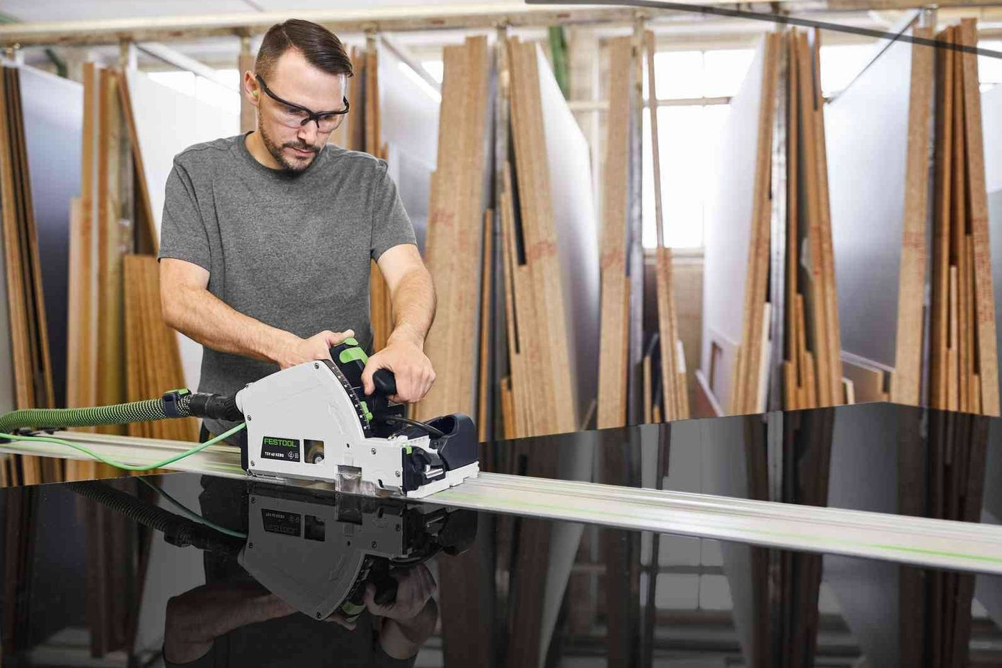 Festool 577748 TSV 60 KEB-F-Plus-FS Plunge Cut Track Saw w/75 in. Guide Rail