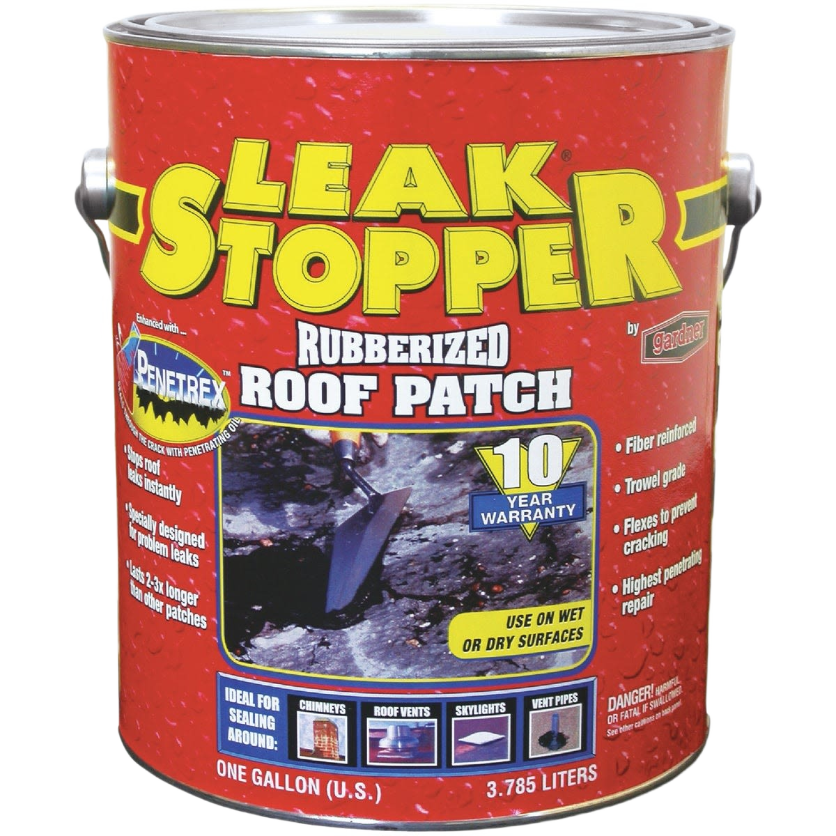 One-gallon rubberized roof patch can for home improvement in hardware collections under $50