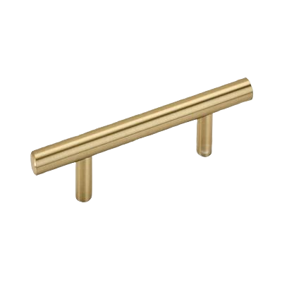 Champagne bronze cabinet pull with 3-inch center-to-center bar design in hardware and furniture accessories collections