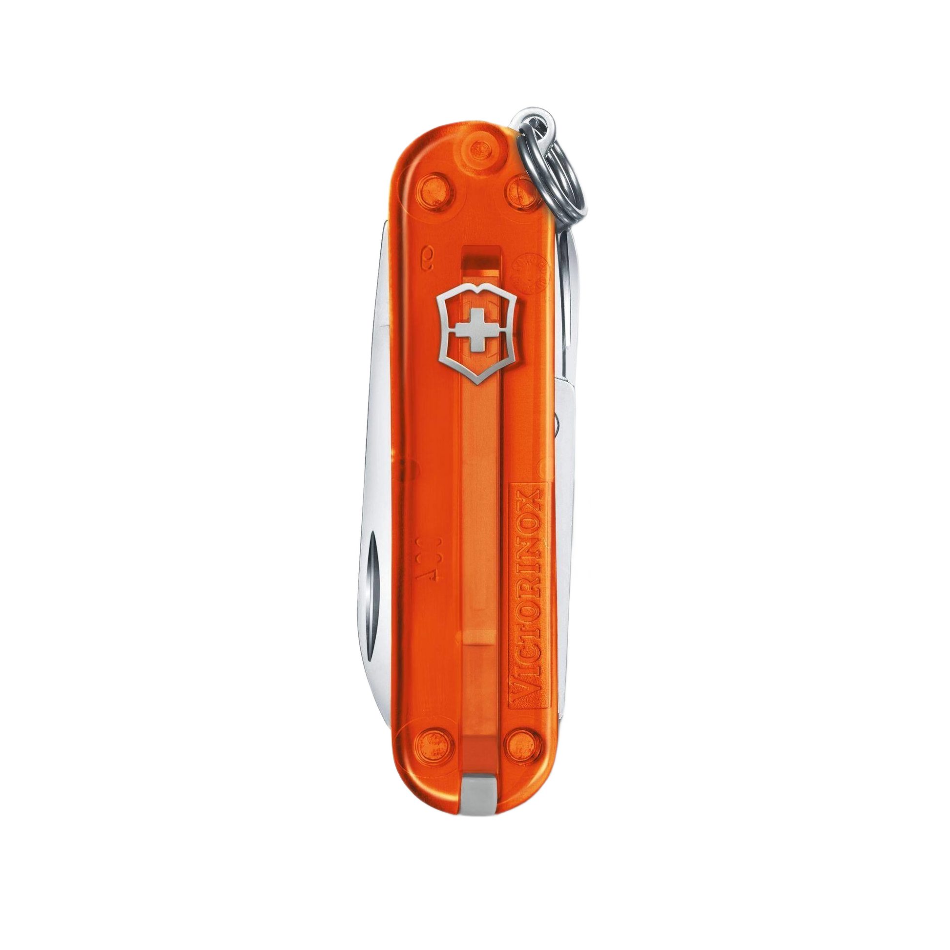 Transparent fire opal compact multi-tool pocket knife with keyring for cutting and woodworking hand tool sets