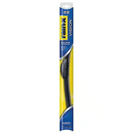22-inch Rain-X Fusion wiper blade in yellow and blue packaging for tools and home improvement use