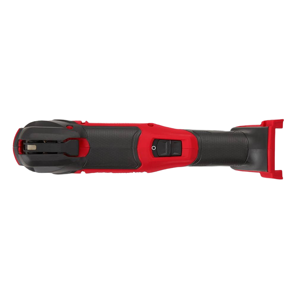Red and black Milwaukee cordless oscillating multi-tool with ergonomic grip for versatile home improvement tasks