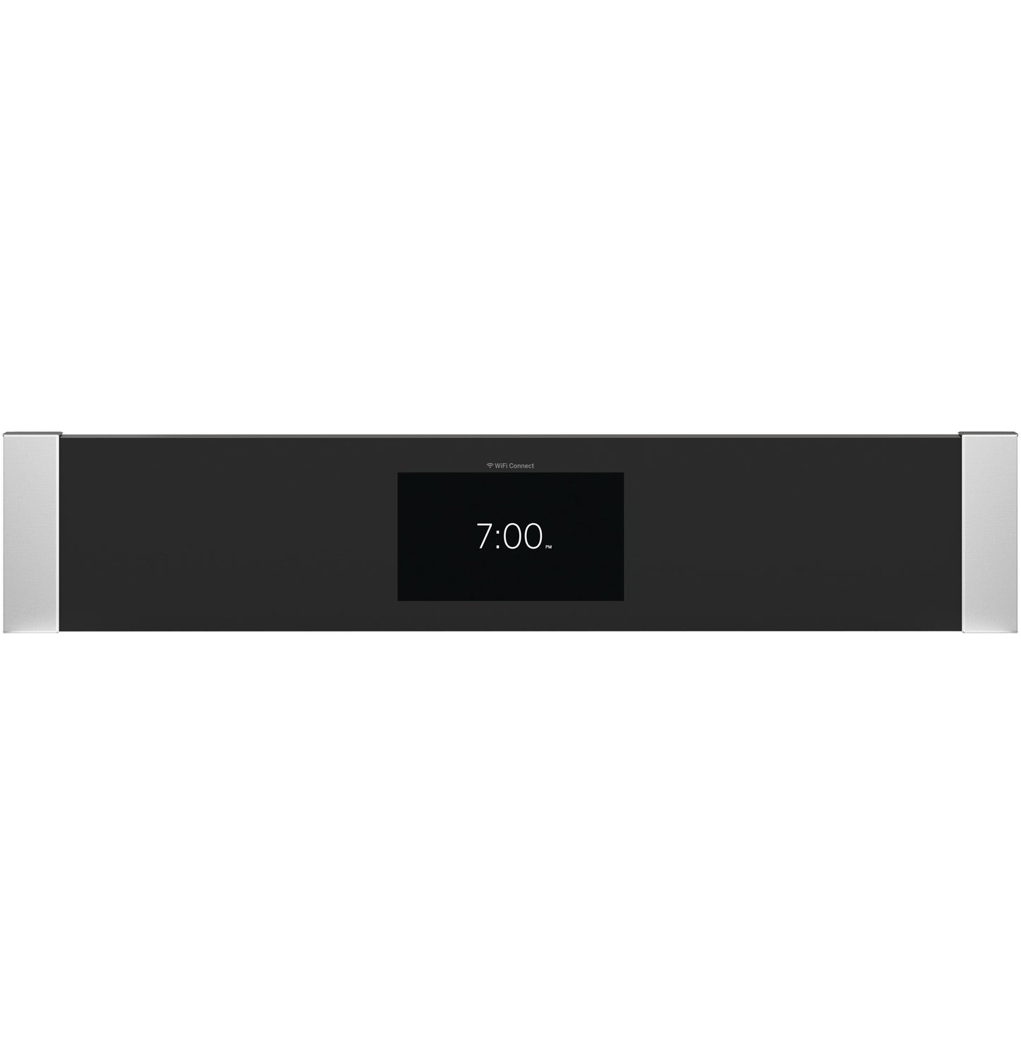 Touchscreen control panel of GE Profile smart built-in wall oven with digital clock in Kitchen & Kitchenware collections