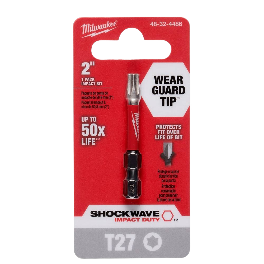 2" T27 TORX impact bit with Wear Guard Tip technology for enhanced durability in power tool and home improvement tasks