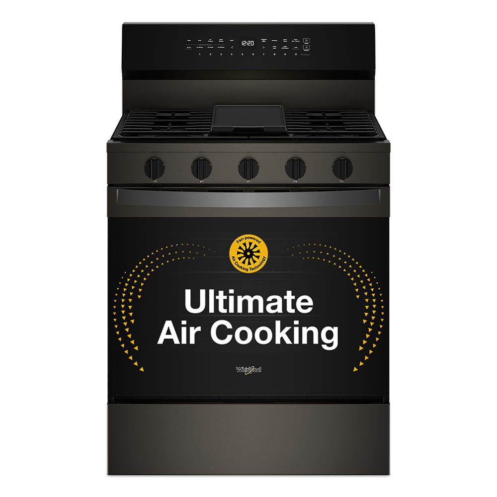30-inch Smart Gas Range with Air Cooking Technology, No Preheat Air Fry, Steam/Self Clean and High Speed Preheat