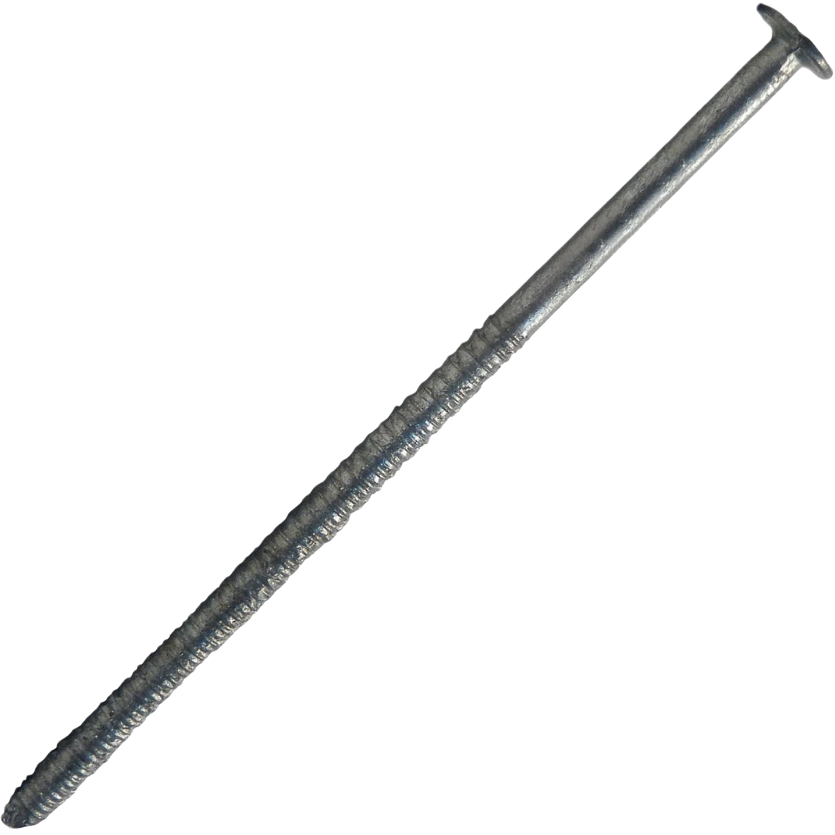 Galvanized steel wood siding nail with grooved shank for hardware and fasteners in home improvement projects