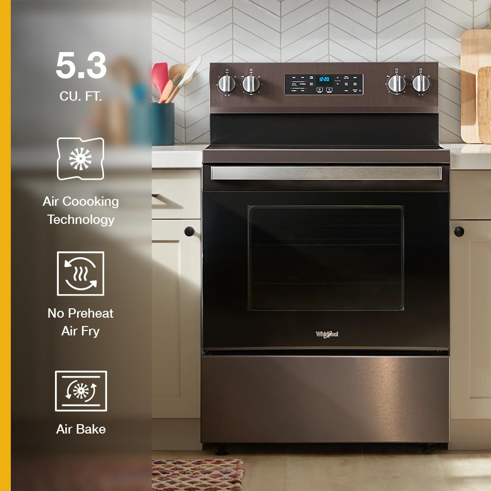 30-inch Energy Star Electric Range with Air Cooking Technology, No Preheat Air Fry and Air Baking and Self Clean