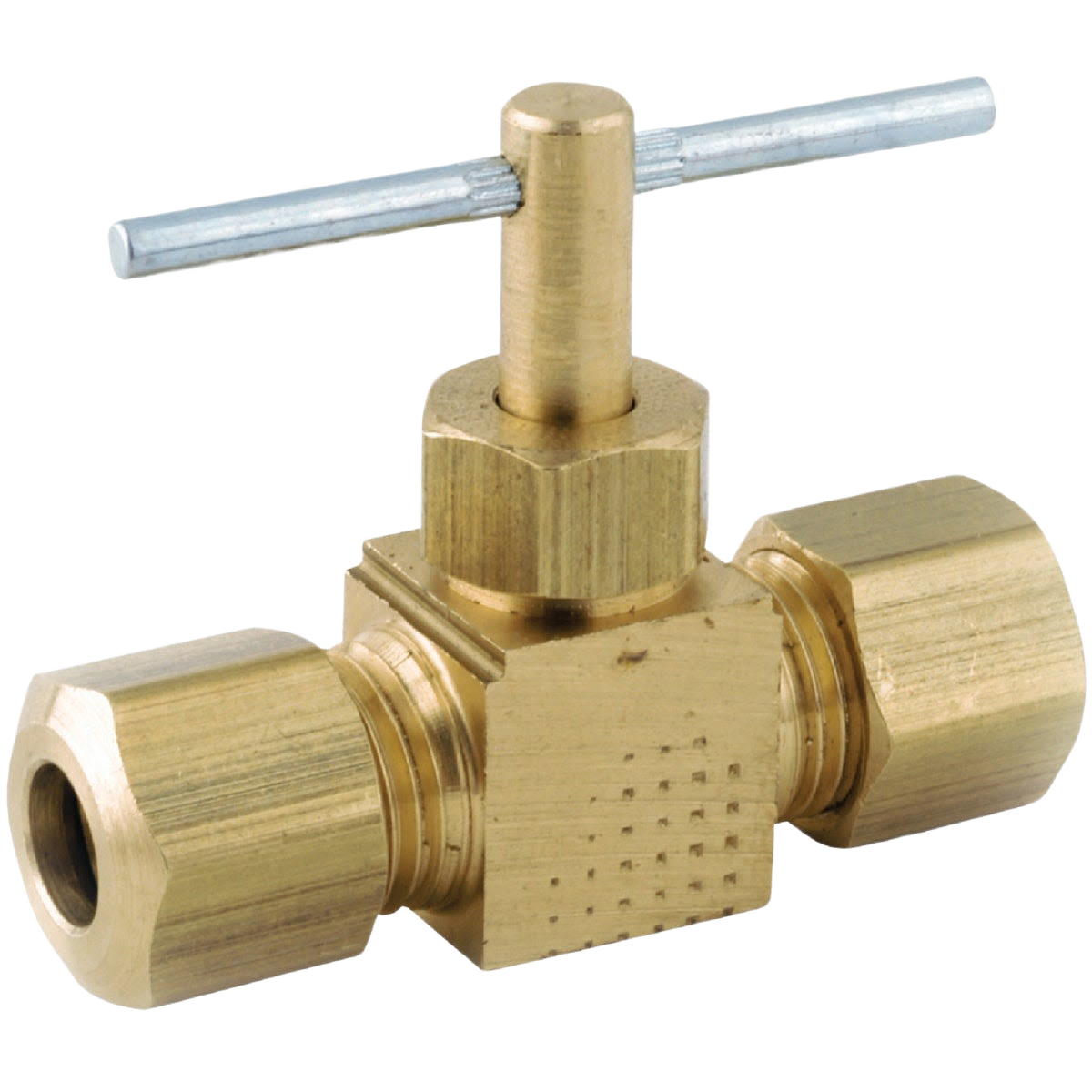 Brass low lead compression needle valve with straight fittings for plumbing and galvanized pipe projects under $50 collections