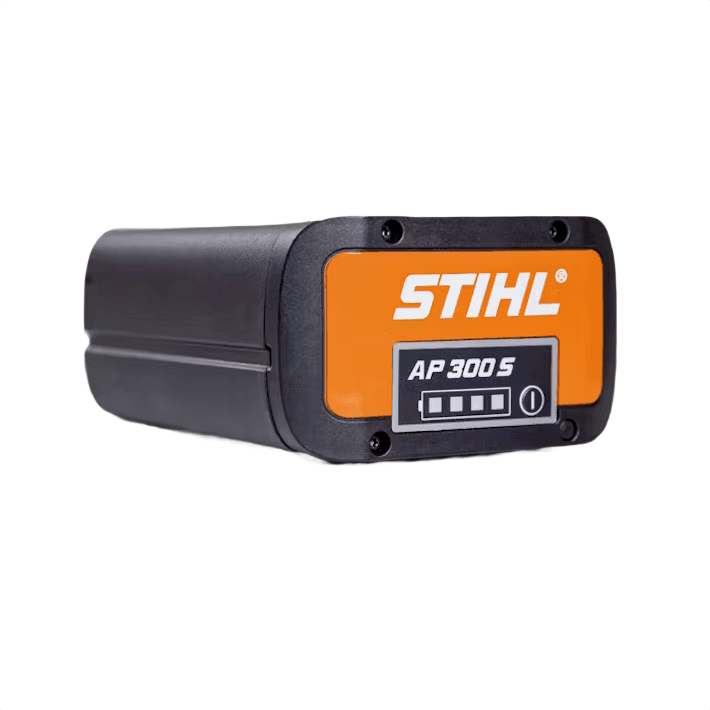 Compact orange and black lithium-ion battery pack for power tools in tool accessories and STIHL collections