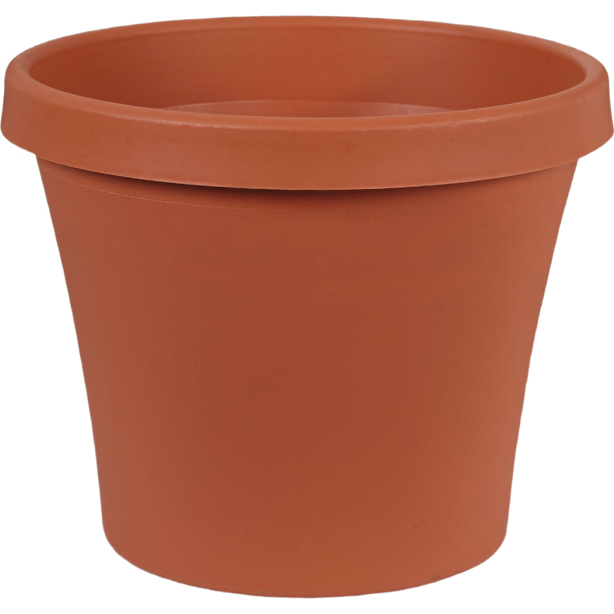 Classic 12-inch terracotta-style planter pot for indoor or outdoor gardening and home improvement projects