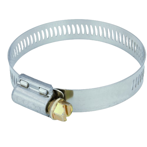 Metal hose clamp with adjustable screw for securing hoses in John Deere Parts & Accessories collection