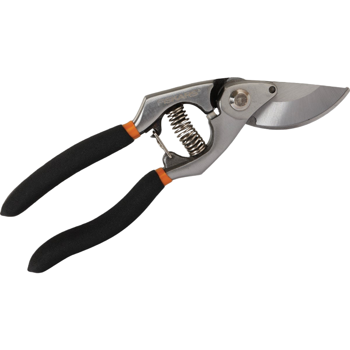 Bypass pruner with black grip handles and forged steel blade for garden and outdoor pruning tasks under $50