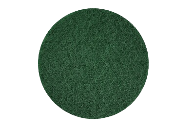 Green abrasive disc for surface preparation and finishing in tools and home improvement projects