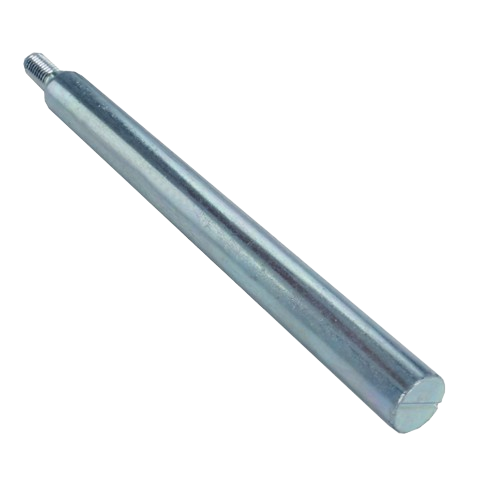 Metal rod with threaded end designed for machinery repair and maintenance in tools and home improvement tasks