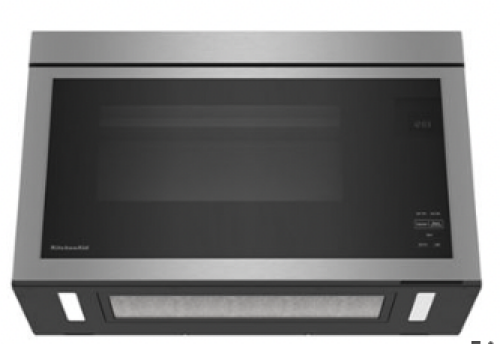 KitchenAid stainless steel over-the-range microwave with flush design and digital controls, part of appliances at Hartville Hardware