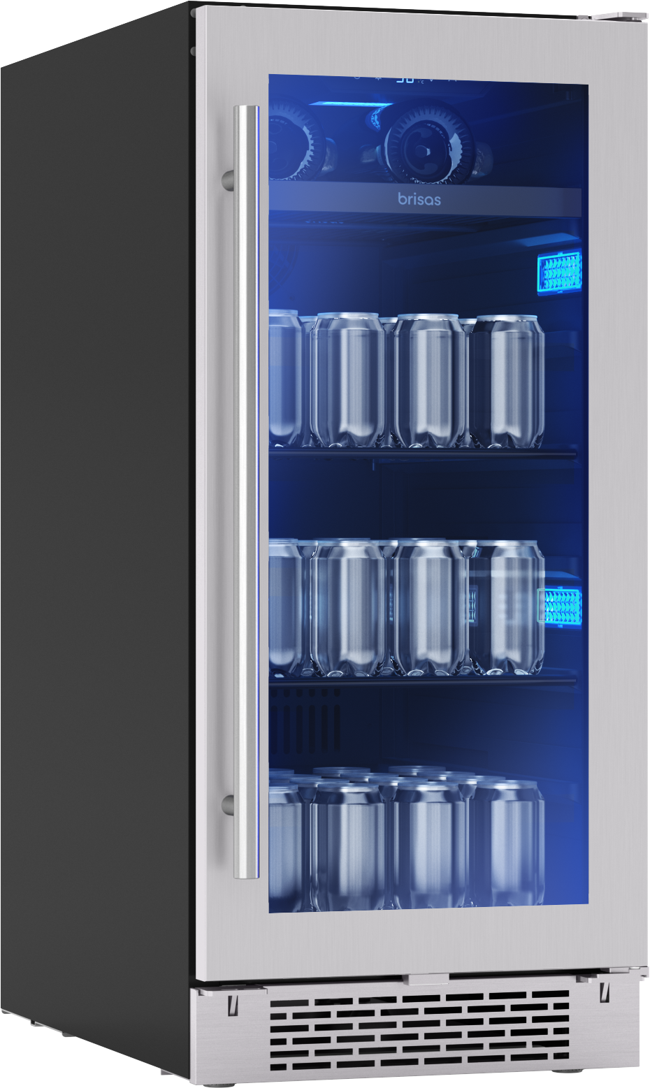 Brisas Bev Cooler, 15in UC, SS+Gls, Rvs, 1Z
