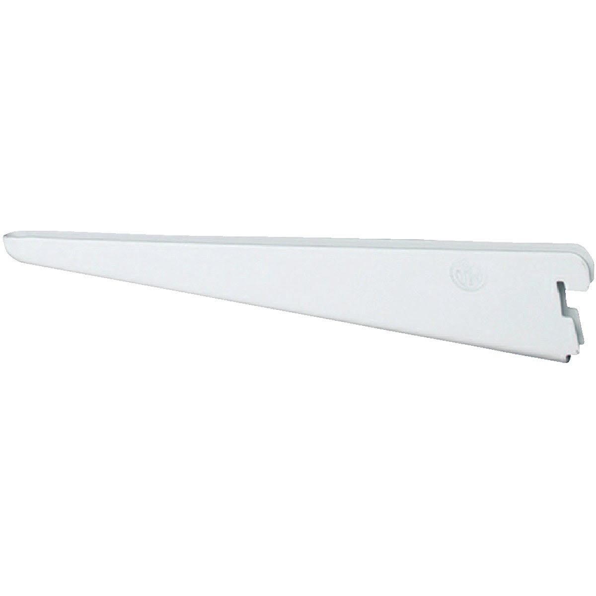 White heavy-gauge steel bracket with epoxy coating for support in storage and organization under $50 home improvement