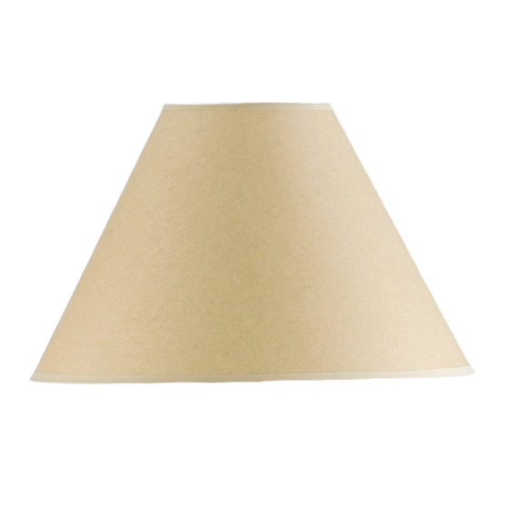 Bell-shaped kraft beige paper lamp shade with classic spider fitting for lighting and home improvement use