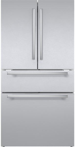 36-inch freestanding French door bottom mount refrigerator in stainless steel from Thermador Appliances collection