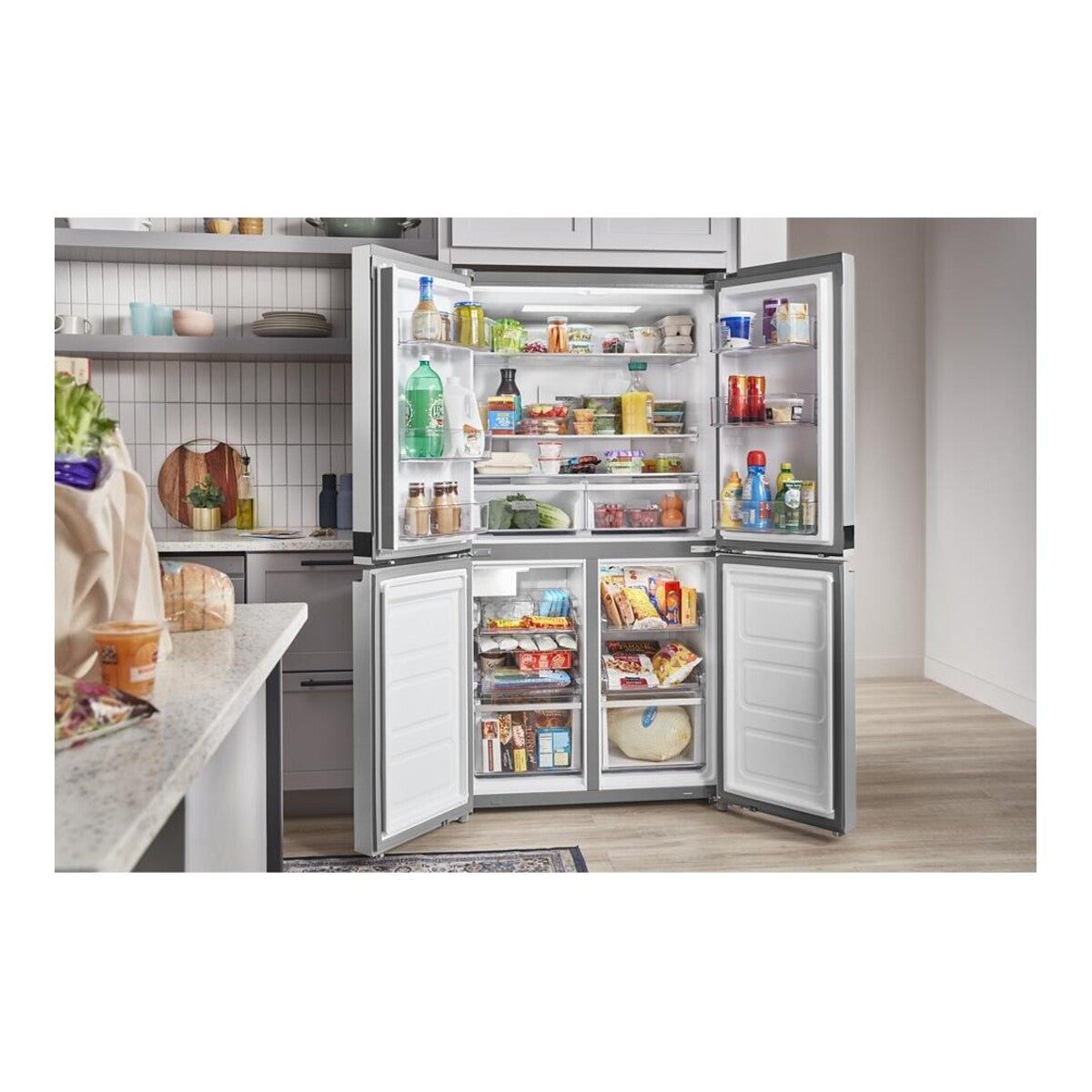36-inch Wide Counter Depth 4 Door Refrigerator - 19.4 cu. ft.
