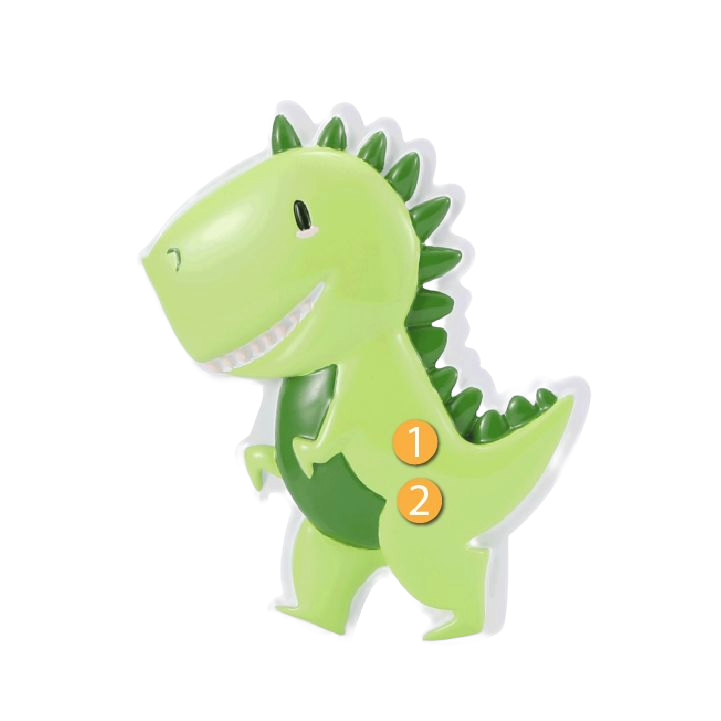 Bright green dinosaur ornament with a cheeky smile for Christmas Ornaments & Tree Decorations under $50 collection