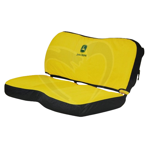Yellow and black bench seat cover with John Deere logo for Gator HD XUV models in automotive tools and accessories collections