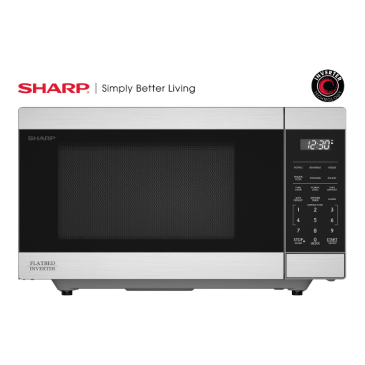 1.1 CF Flatbed Microwave Oven, Inverter Technology, 1000W