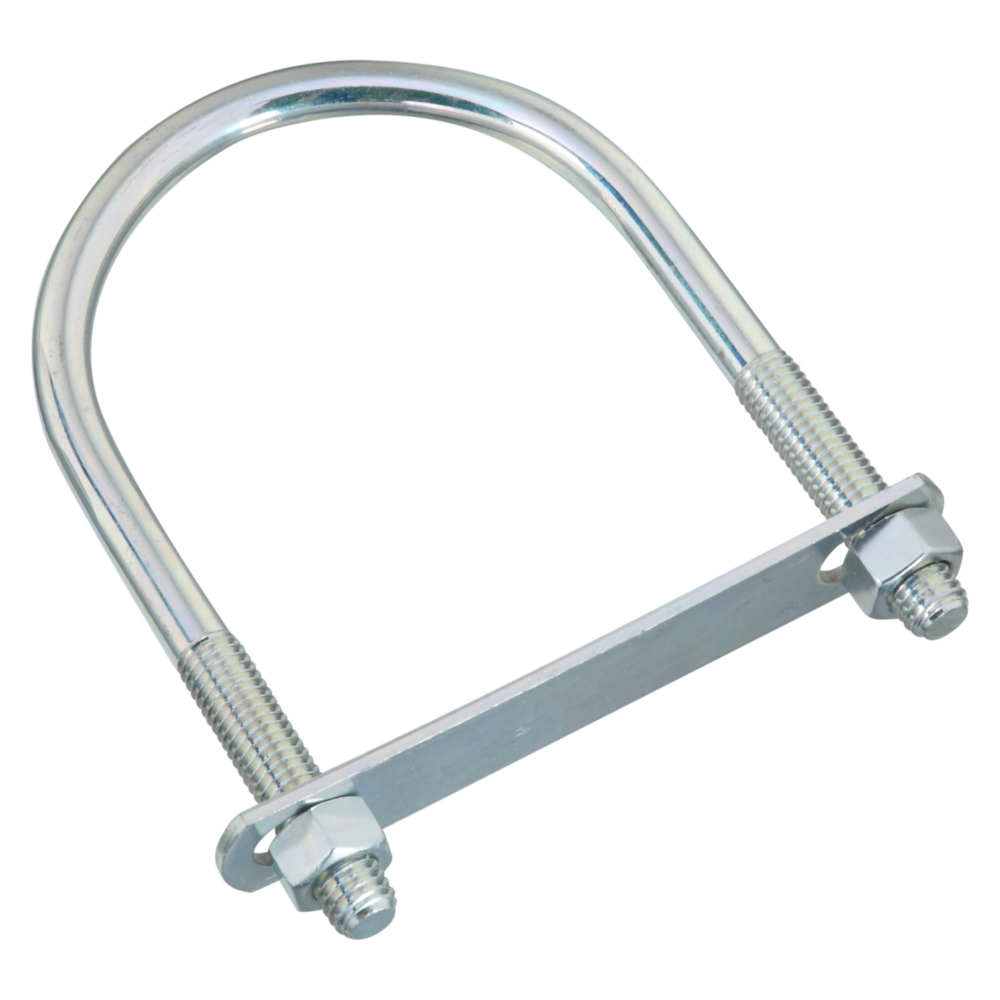 Zinc round U bolt with threaded ends and nuts for fastening pipes in hardware, fasteners, and home improvement tools under $50 collection