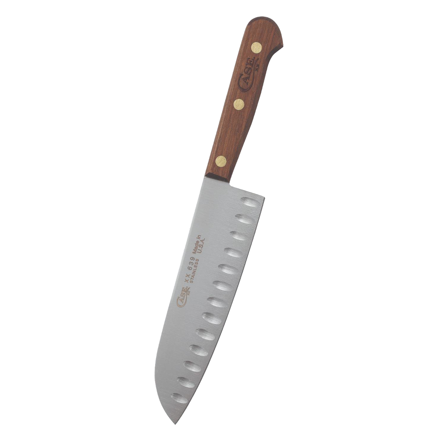 7-inch santoku knife with wooden handle and hollow edge blade from Kitchenware and Cooking Utensils collections