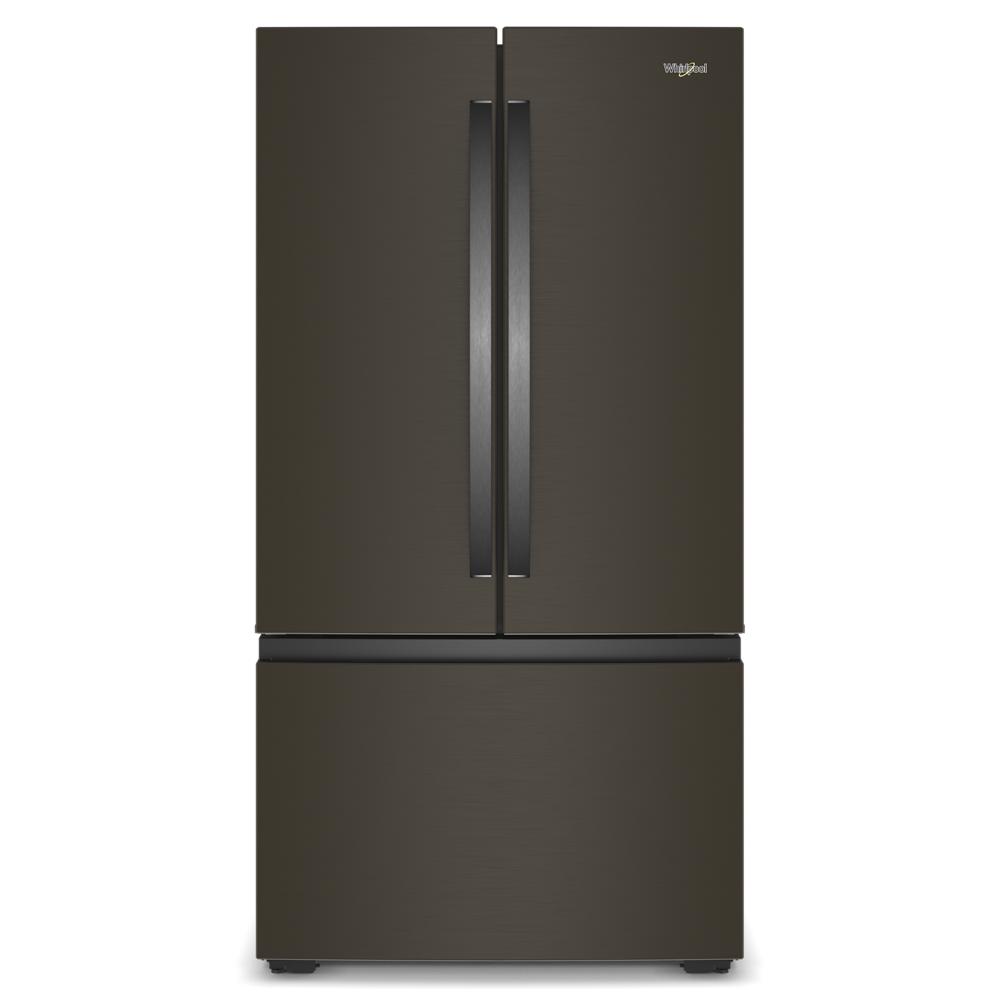 36-inch wide black stainless steel 3-door French door refrigerator in appliances and kitchen collections