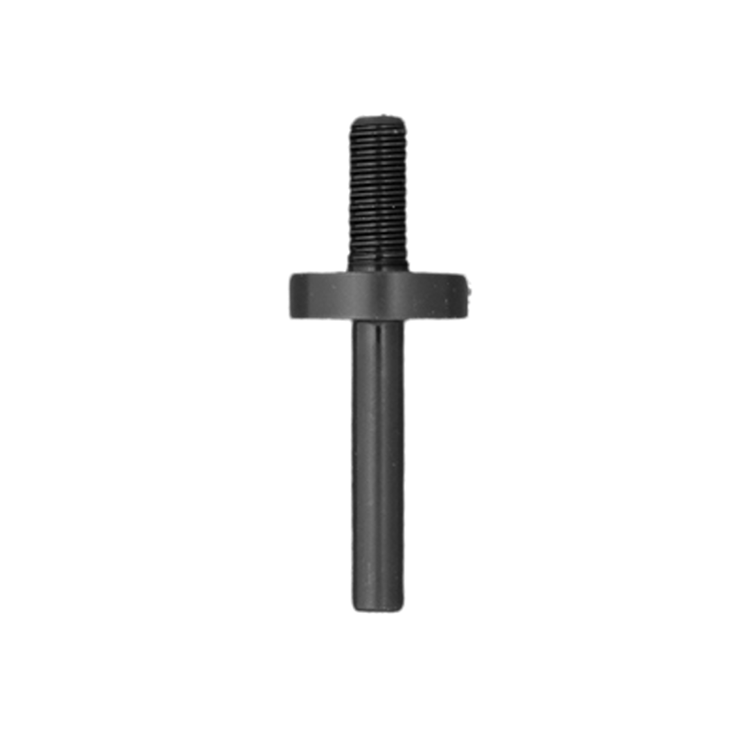 Metal mandrel tool with threaded end and flange for woodworking and crafting bottle stoppers accessories