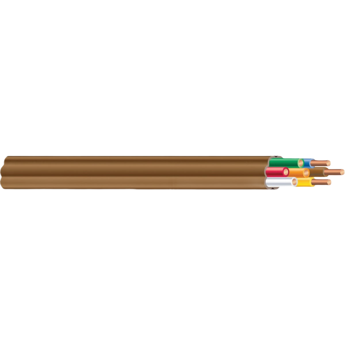 18/7 thermostat wire with color-coded insulated copper conductors for electrical and home improvement applications