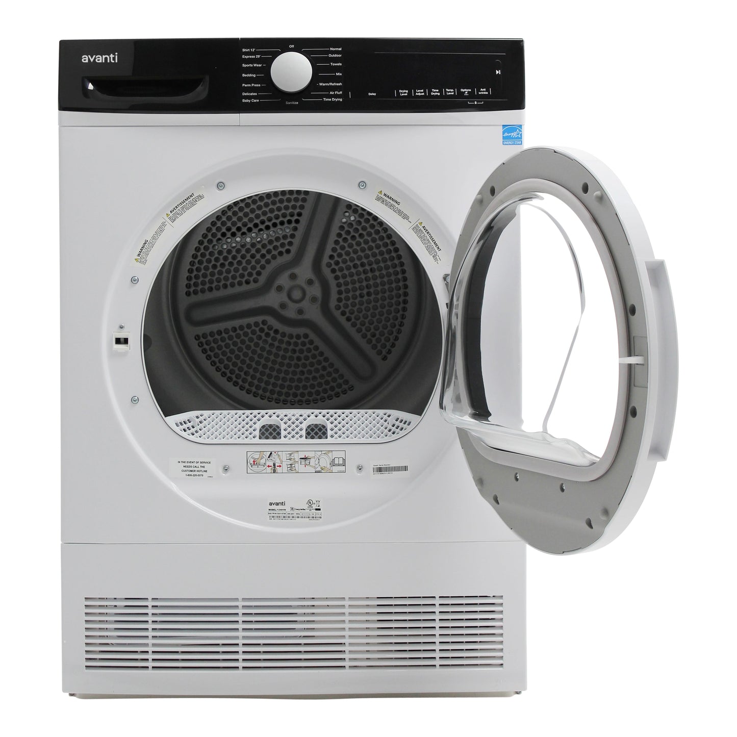 Avanti Front Load Clothes Dryer - White