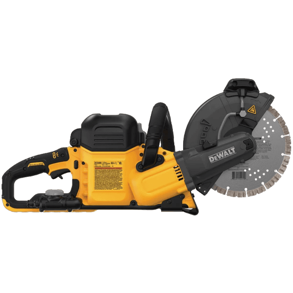 Yellow and black cordless brushless cutoff saw with 9-inch blade for power tools in Home Improvement collections