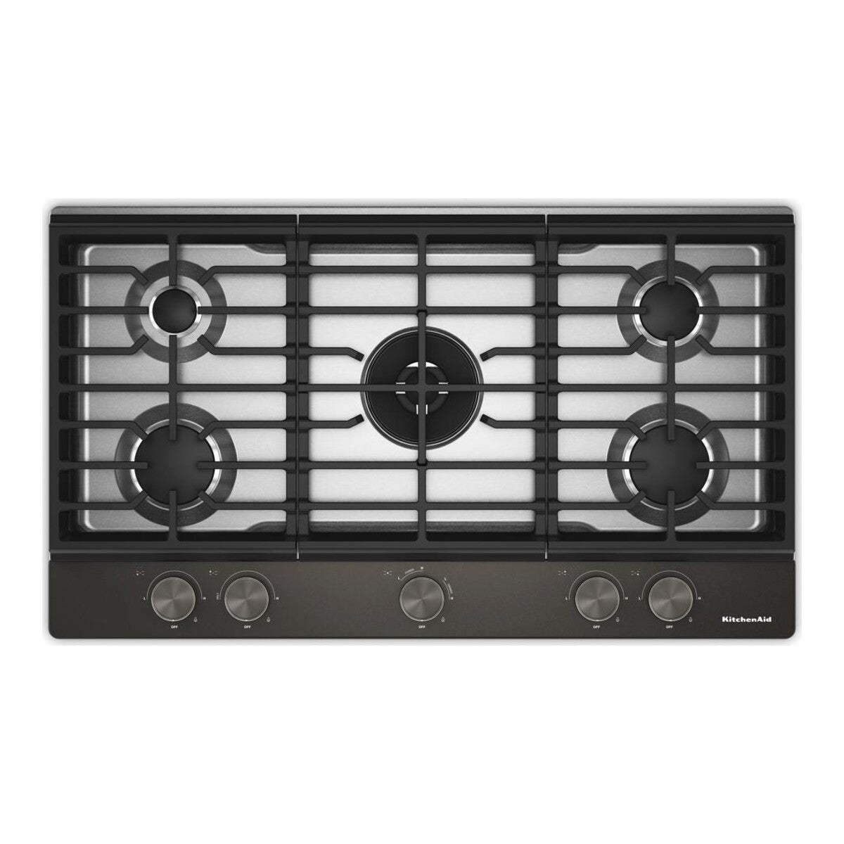 KitchenAid® 36  in. Gas Cooktop with 5 Burners and Integrated Wok Grate