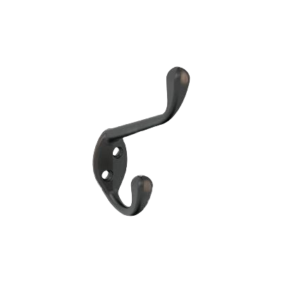 Double prong oil-rubbed bronze wall hook for closet and dorm organization, under $50 home improvement accessory