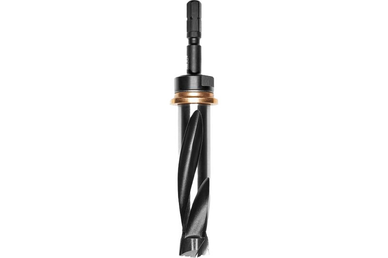 Woodworking hinge location cutter with spiral fluted bit and adjustable collar for precise joinery under $100 tool accessory