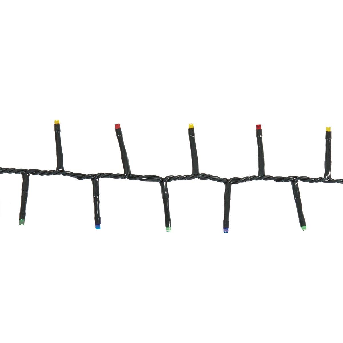 Black wire string of small multicolor LED lights for indoor and outdoor Christmas decoration under $50 collections
